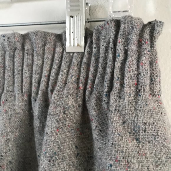 J. Crew Gray Wool Paperbag Waist Mini Skirt Sz 10 - Picture 3 of 8